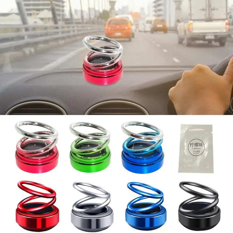 Aromatherapy Car Diffuser Auto Rotating Air Freshener Car Double Ring Interior Decoration Accessories Diffuser For Car Home Desk