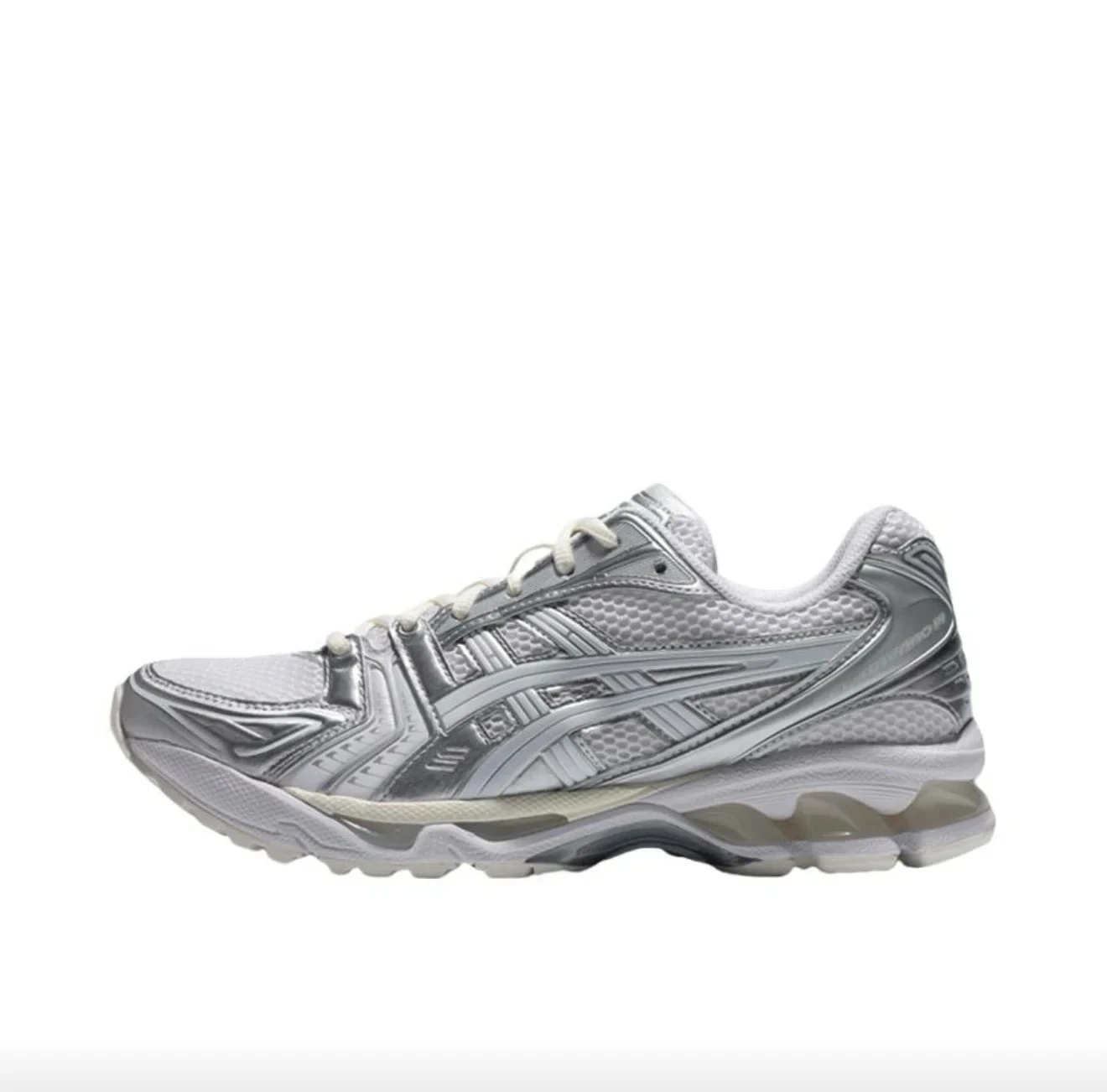 Asics Gel-Kayano 14 Hombres y mujeres Punta redonda con cordones Antideslizante Wearable  Zapatillas deportivas para correr Unisex Polvo plateado