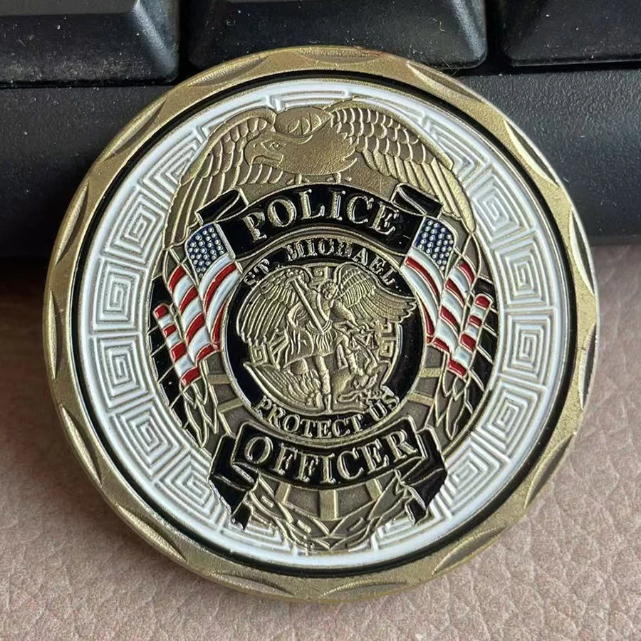 Police Souvenir Coin  Saint Of Law Enforcement Challenge Coin United State Coin Jewelry Pendant