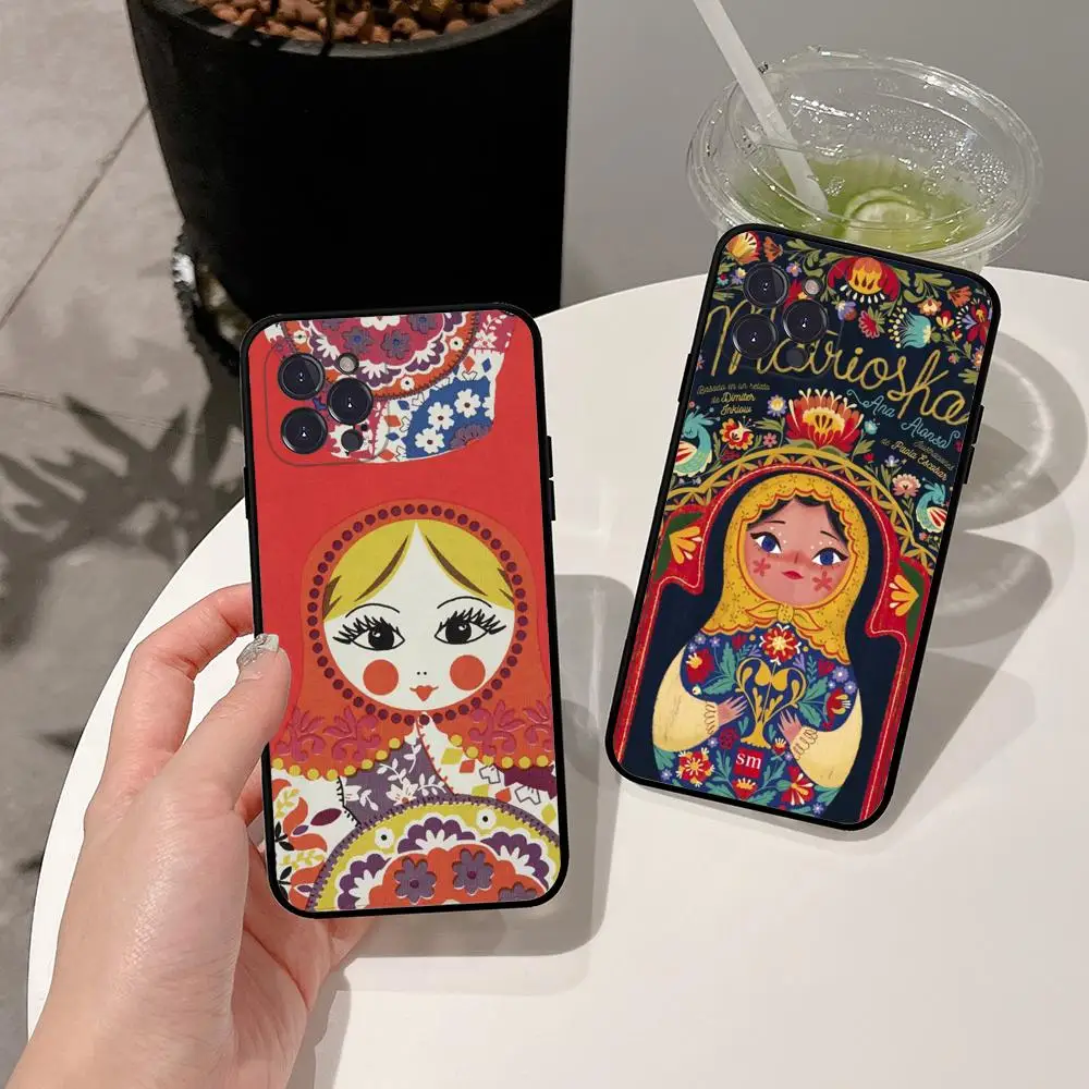 Russian Dolls cute Phone Case For iPhone 15 14 11 12 13 Mini Pro XS Max Cover 6 7 8 Plus X XR SE 2020 Funda Shell