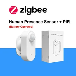 Rilevatore di presenza umana Tuya Zigbee, rilevamento di luminanza/distanza, supporto sensore di movimento PIR intelligente Zigbee 2mqtt Assistente domestico