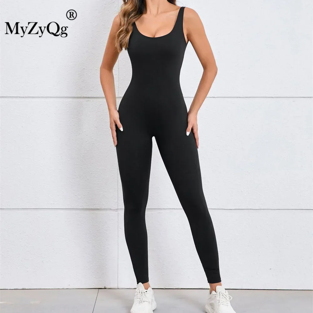 MyZyQg-Combinaison de danse de ballet aérienne pour femme, dos creux, beauté, yoga, haute élasticité, fitness, sport, course à pied, survêtement, salle de sport