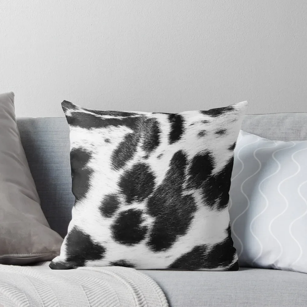 

Dalmatian Black & White Faux Fur Throw Pillow Cushions For Sofa Christmas Pillows pillow