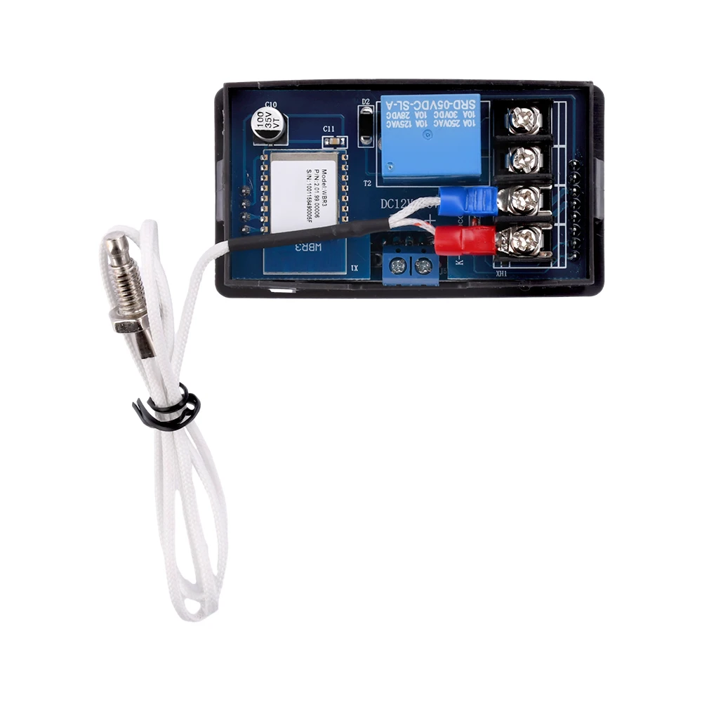 リモコン付きデジタルサーモスタット,温度コントローラー,タイプk,wifi,99〜999度,ZFX-TW01