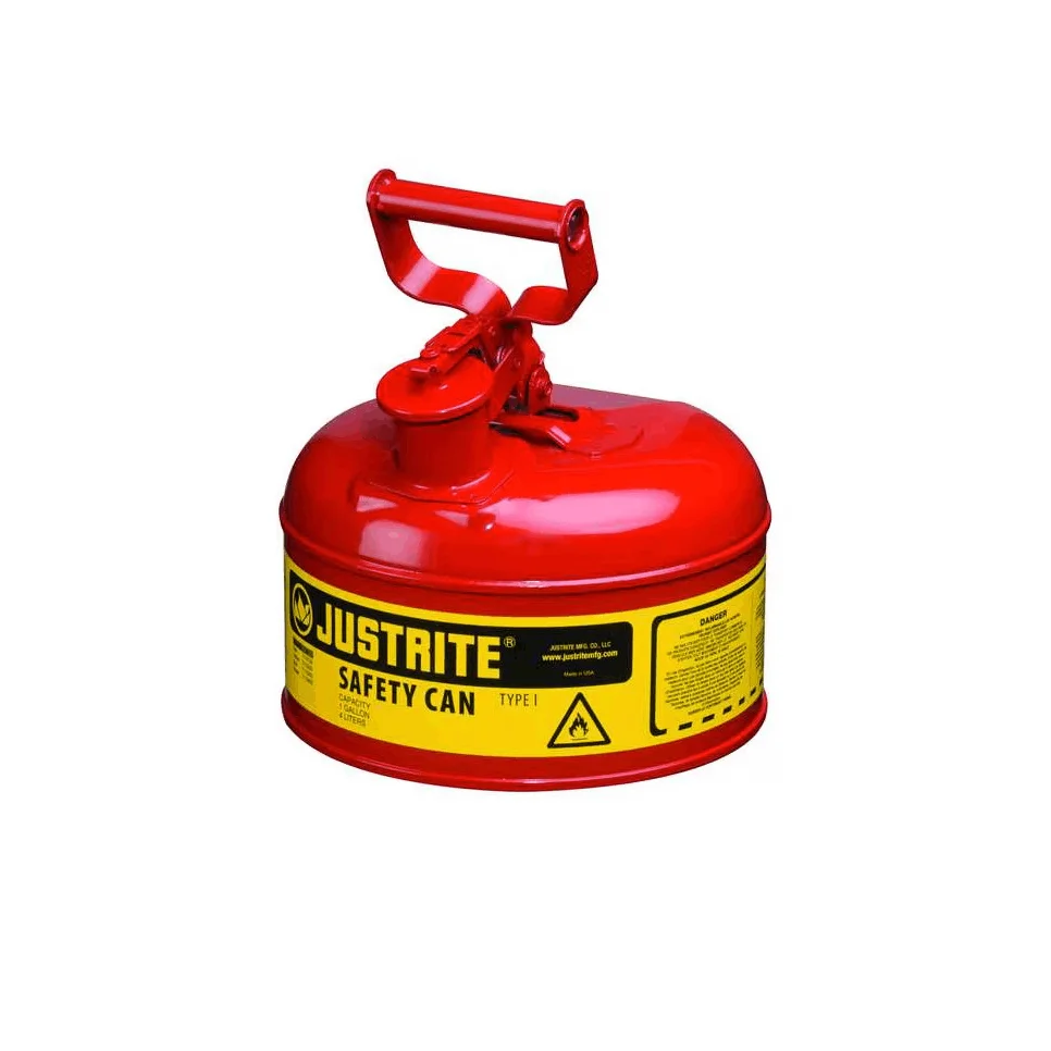 

Safety Can, Steel, 1 gal, Red, 9 1/2 in Dia., Flammables