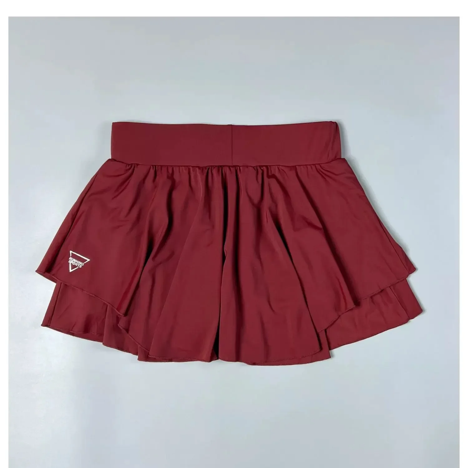 تنورة قصيرة رياضية للسيدات، نصف تنورة للجري مكونة من قطعتين، سريعة الجفاف، تحجب الورك، مضادة للوهج، تنس مسامي