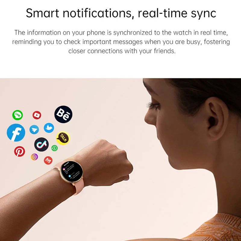 1.19 inch AMOLED Women Smart Watch AI Voice Assistant IP68 Waterproof 100+ Sport Modes Women's Health Bluetooth Call Smartwatch