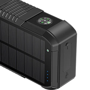 Alimentation solaire mobile avec manivelle de grande capacité, banque d'alimentation solaire, chargeur d'urgence extérieur, lumière de batterie LED, 63800mAh lampe solaire chargeur solaire avec batterie batterie solair