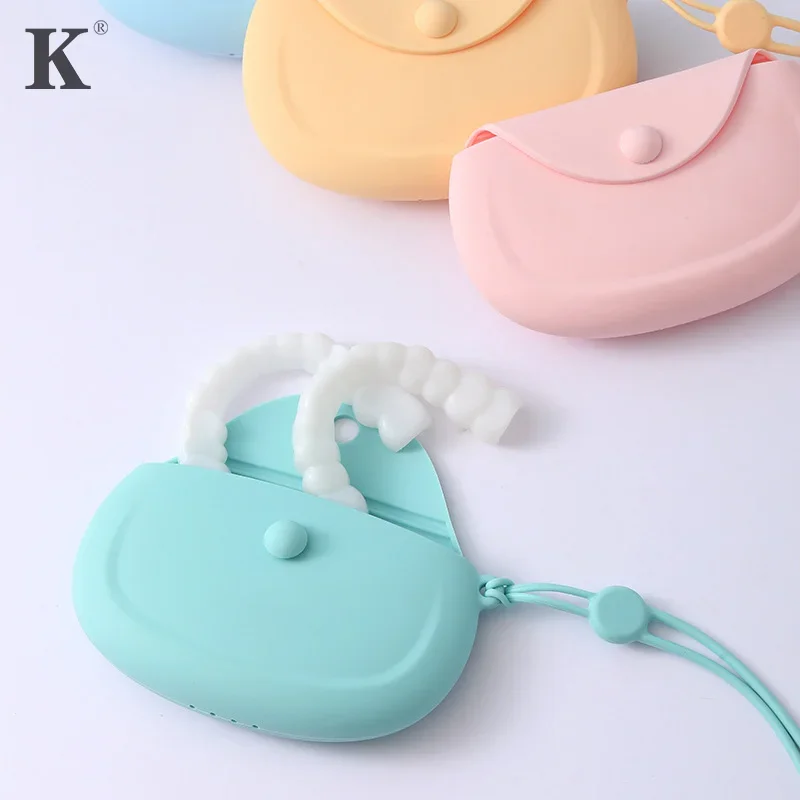 

1PC Silicone Dental Denture Case Retainer Storage Box Mouth Guard Container Denture Case Brace Oral Hygiene Supplies