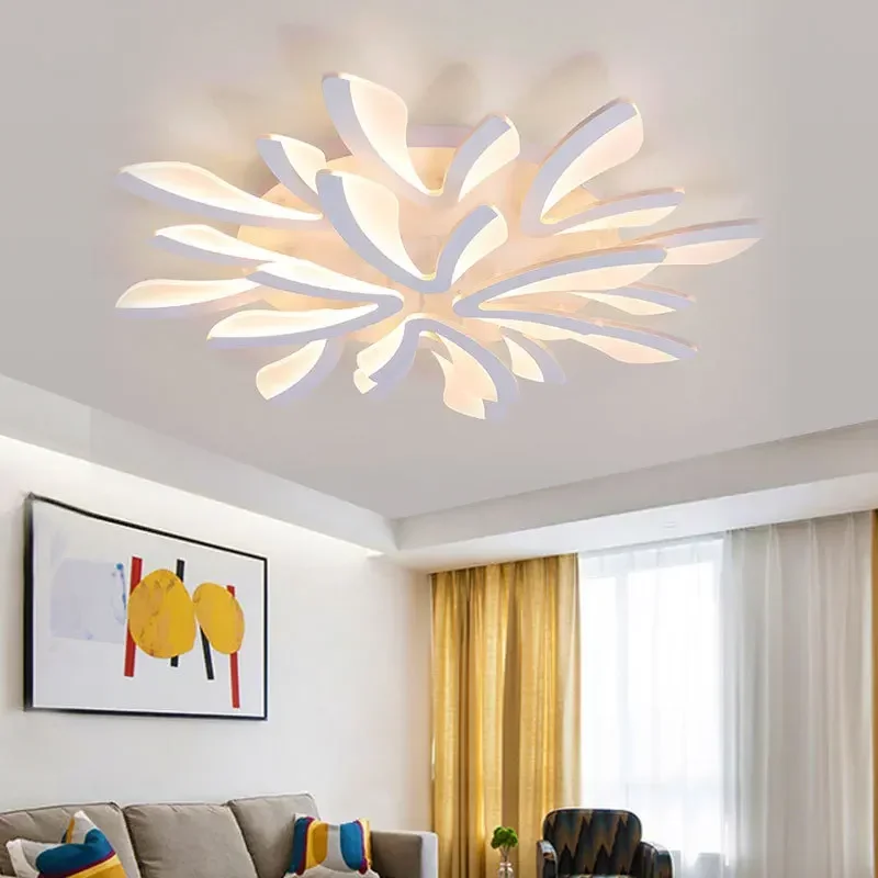 Modern LED Ceiling Lamp for Living Dining Room Bedroom Study Fireworks Chandelier Home Decoration Indoor Lighting Fixture Luster