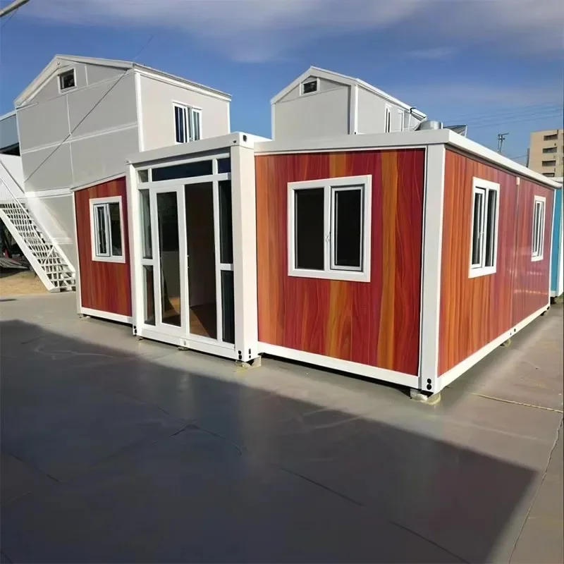 Australian Market Prefab 30 Ft Tiny House Expandable Container House Double Wing Design Steel Material for Office or Villa Use