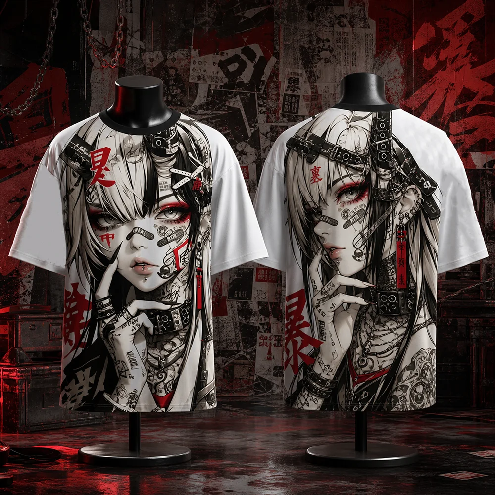 Unisex Schnelltrocknend Atmungsaktiv 3D-Druck Japanischer Anime Sport T-Shirt für Outdoor Streetwear Modische Eltern-Kind-Kleidung – Detail 5