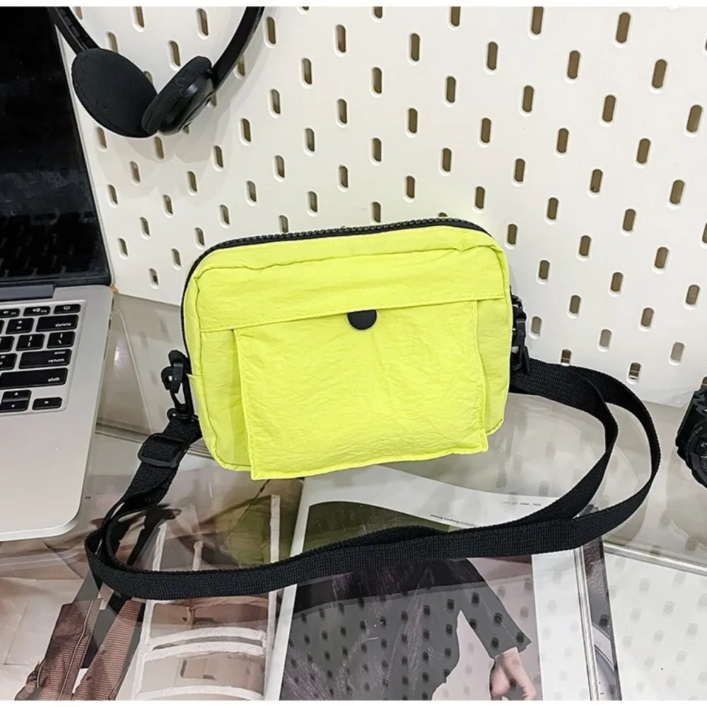 حقيبة هاتف كروس عصرية متعددة الاستخدامات على الطراز الياباني حقيبة كتف صغيرة الحجم خفيفة الوزن مقاومة للماء من النايلون للجنسين