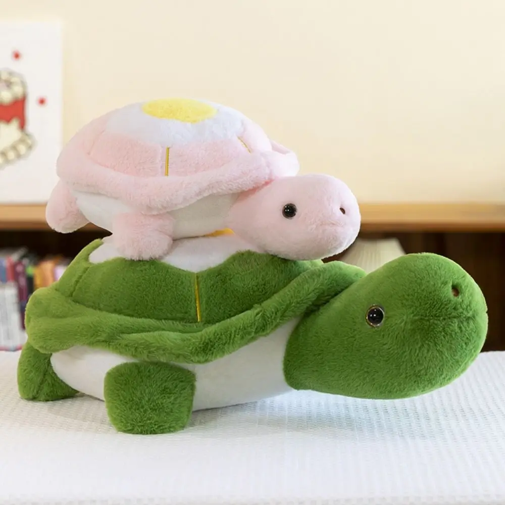 

Fluffy Poached egg Tortoise Plush Toys Soft Collection Turtle Stuffed Doll 35cm Cute Turtle Animal Doll Children Gift