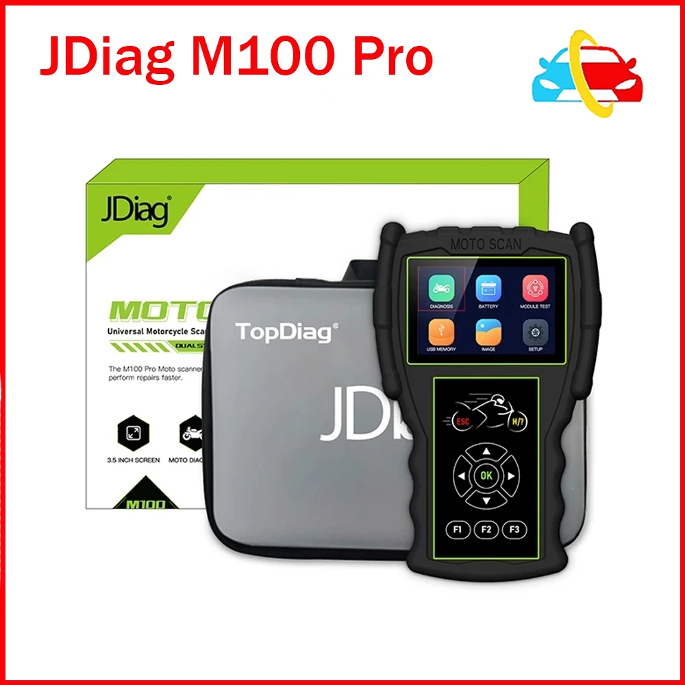 

Диагностический сканер JDiag M100 Pro для мотоциклов, OBD2 инструмент для диагностики неисправностей, считыватель кодов мотоциклов для BMW, Kawasaki, Yamaha, Suzuki, KTM