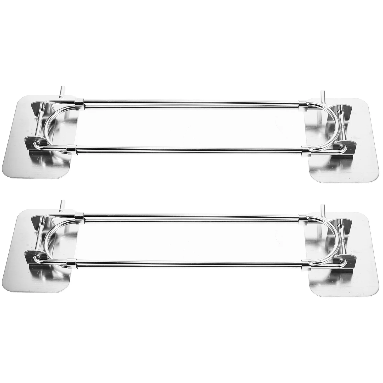 Alipis 2 قطعة قضبان تخزين RV من الفولاذ المقاوم للصدأ قابلة للتعديل لمنظم الحمام في ركن الاستحمام لمقطورات السفر للاستخدام المنزلي