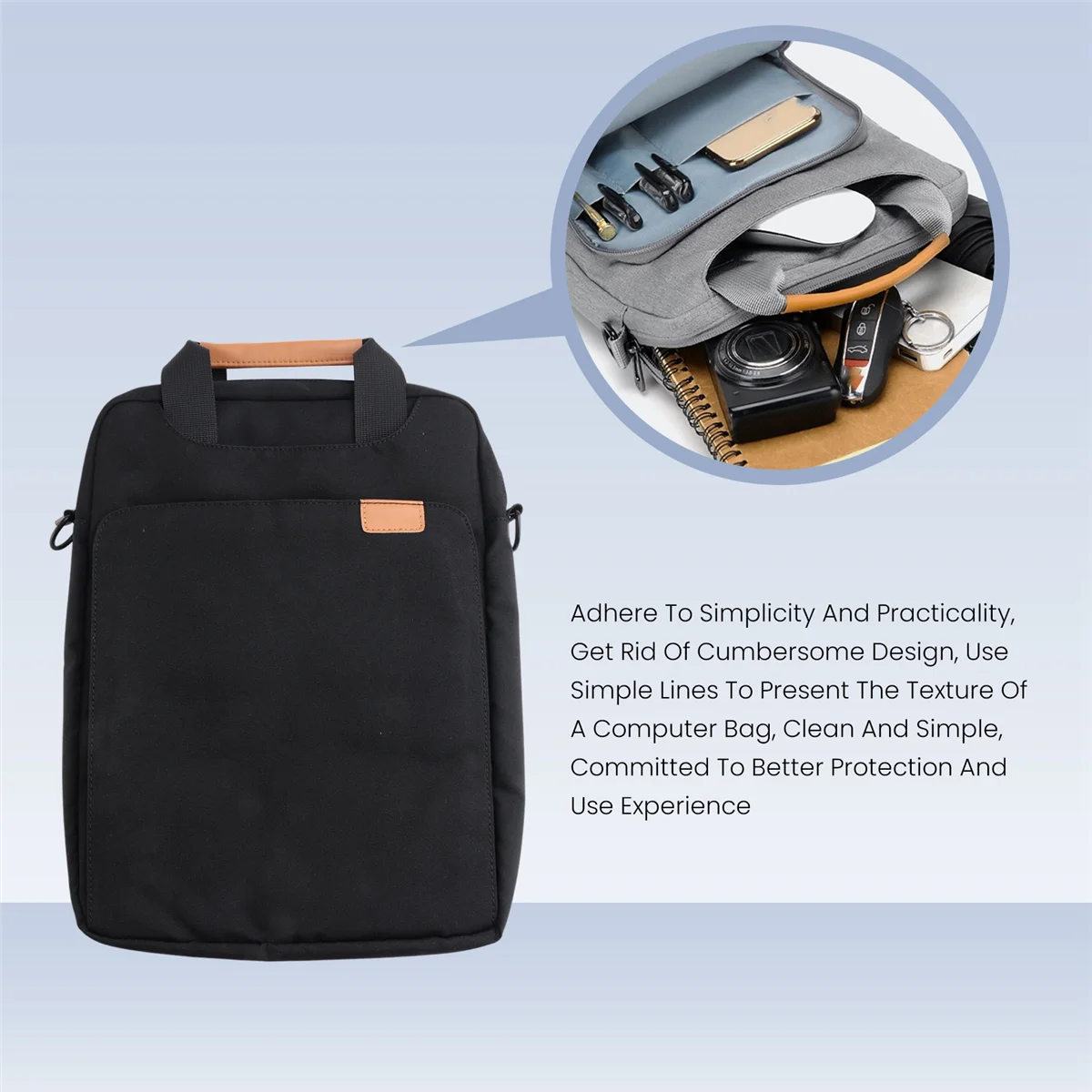 PBD-nTablet Bolsa Crossbody Bolsa para Tablet Bolsa de armazenamento para tablet de 13 polegadas