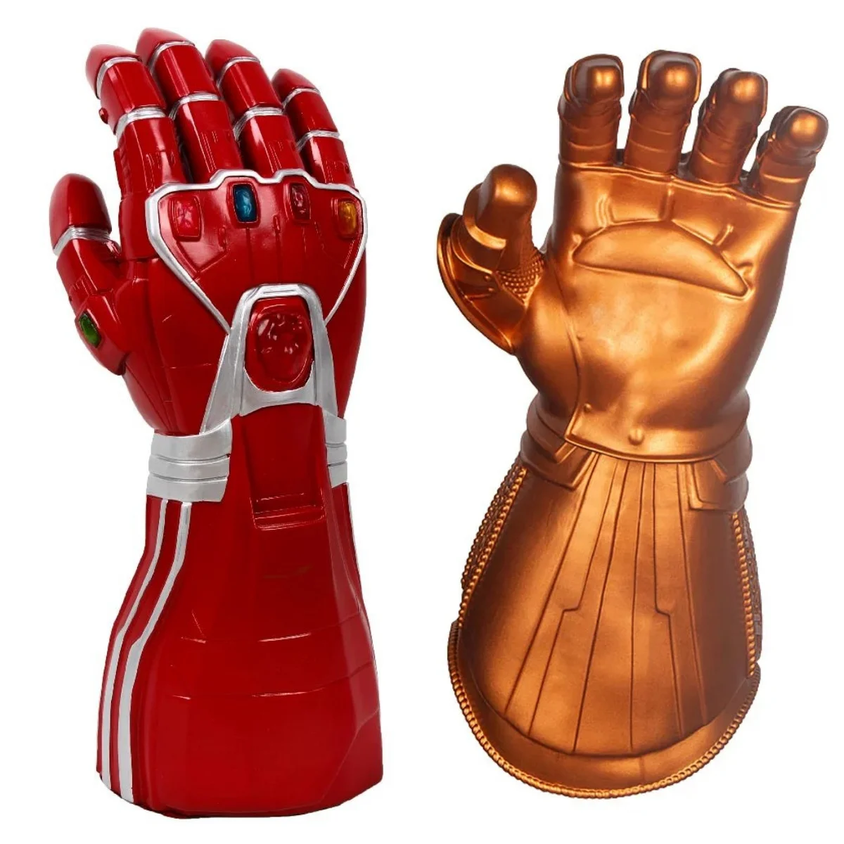 Red And Brown Thanos Gloves With LED Light Gauntlet Avengers  Gloves Halloween Cosplay Costume Party Gift Props