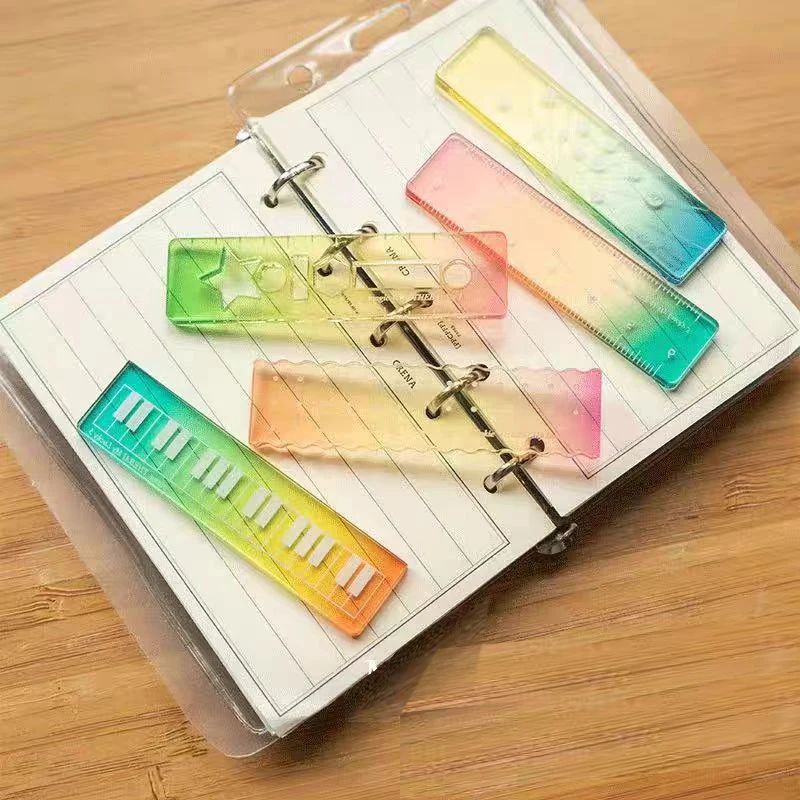 

Compact Ruler Set Lightweight Colorful Notebook Ruler Acrylic Ruler Set Mini For School Office Classroom