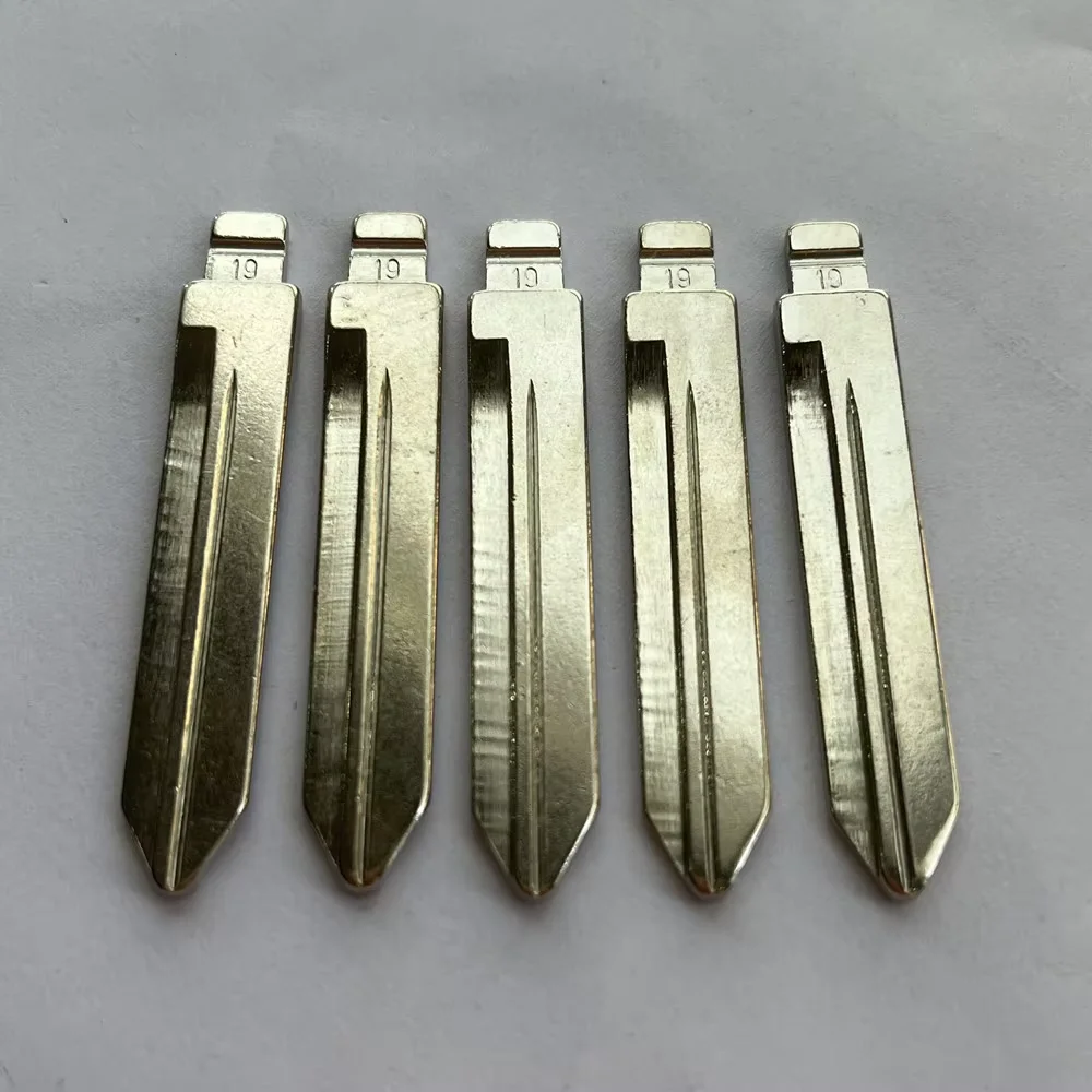 10Pcs #19 #38 #90 FO38 HU101 FO21 Uncut Flip Car Key Blank Remote Key Blade Compatible With KD Key Cutting Machine For Ford Fusi