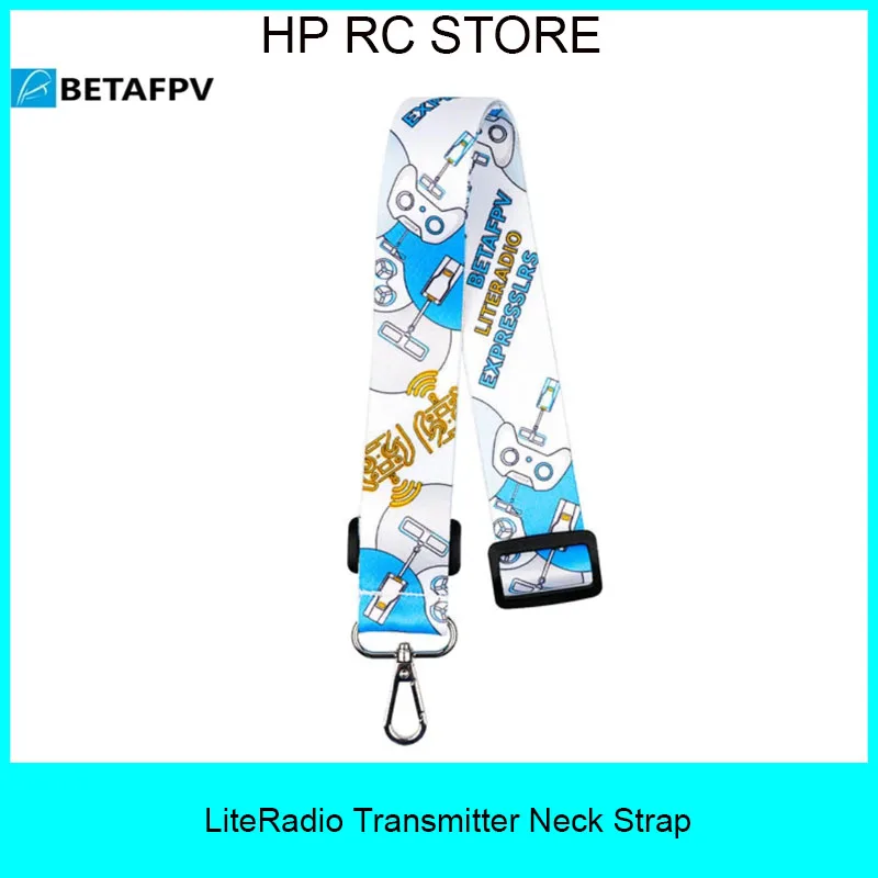 BETAFPV Sangle de cou pour drone RC - Tissu tissé de dessin animé pour LiteRadio 3, Frsky, Futaba - avec pendentif lettre porte-clés