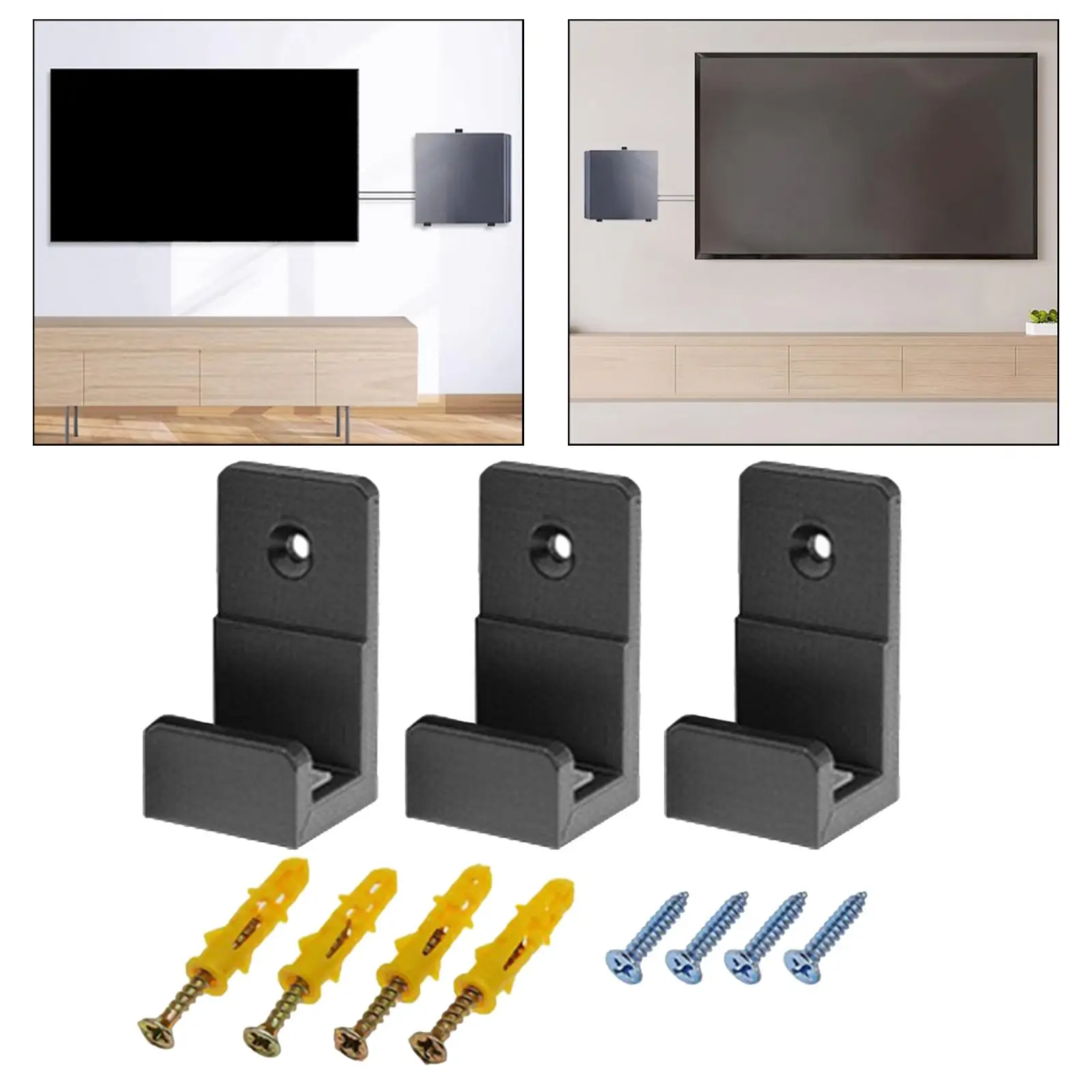 3 шт. настенный кронштейн для консоли, игровые аксессуары, ударопрочный держатель для контроллера, подставка для консоли для настенного телевизора, задняя полка для стола