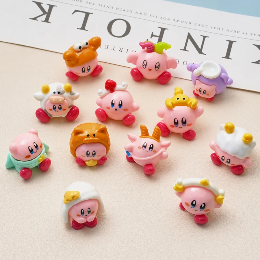 

2026！@ Star Kirby Action Figures Toys, Cute PVC Kirby Action Figurines with Cartoon Kirby Drawstring Storage Bag