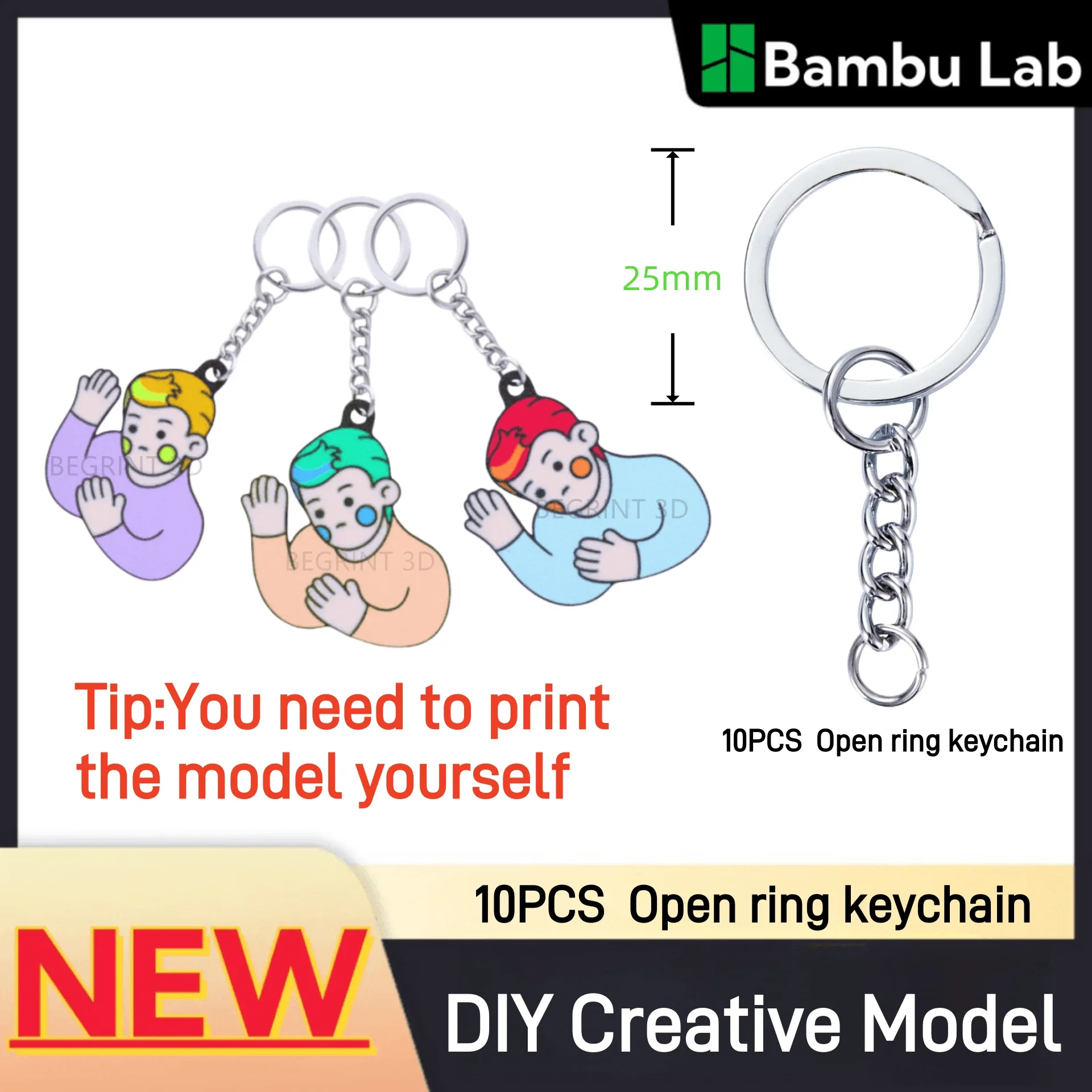 

Bambu Lab 3D печать DIY креативная модель брелок для ключей беспроводная мышь светодиодный светильник DIY подарки детали 3D-принтера