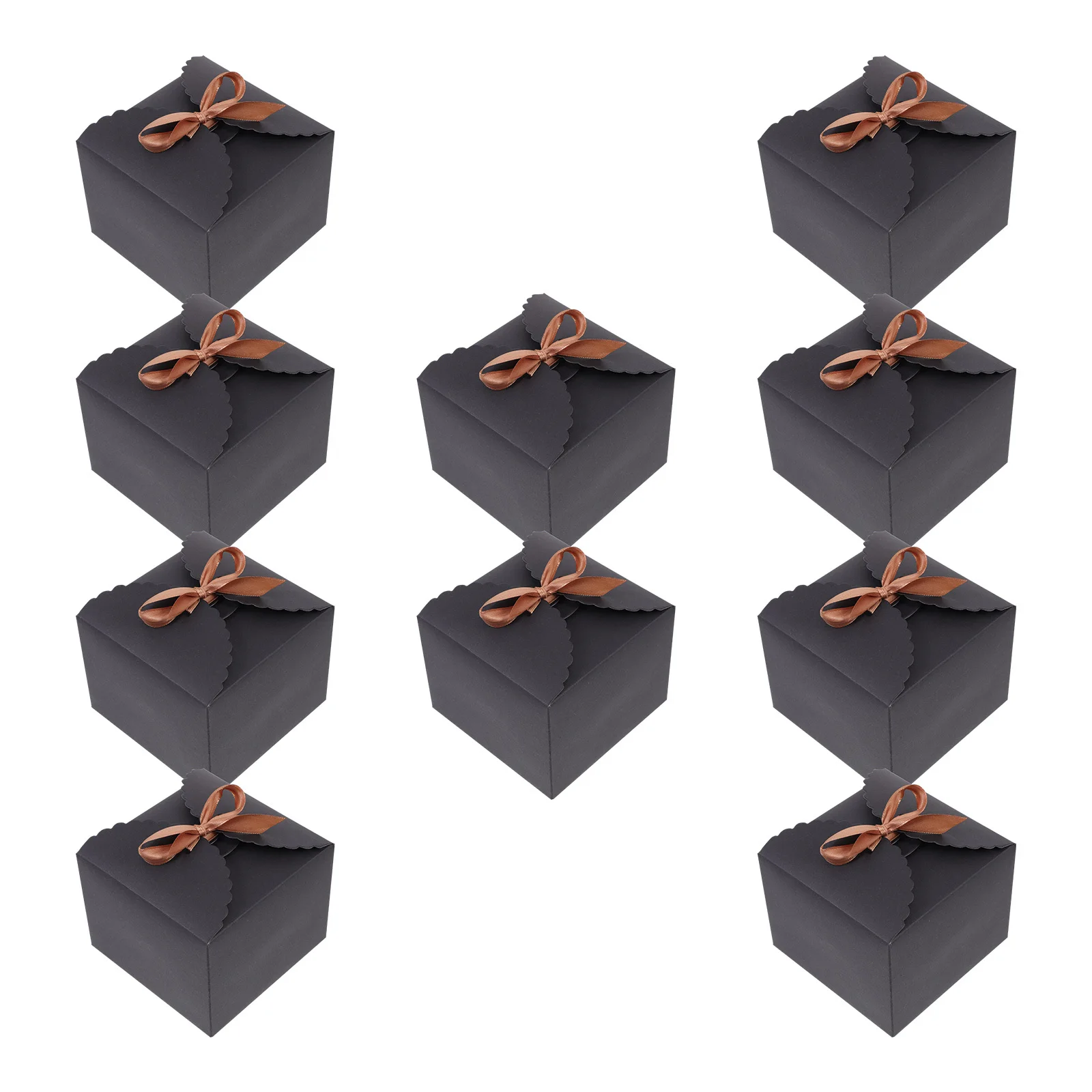 

10Pcs Elegant Cake Boxes Eco Friendly Paper Cake Packaging Boxes Suitable for Cakes Cupcakes Pastries Dessert Storage