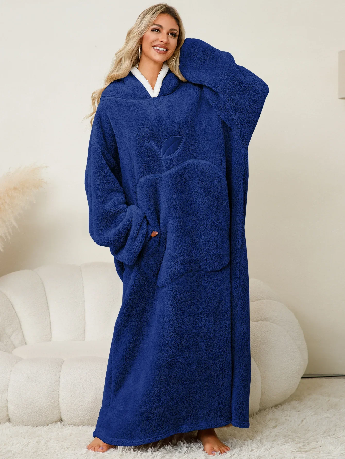 Thicken Winter Women 2024 Hooded Nightgown Long Night Dress Pajamas Female Sleepwear Nightgowns Warm Home Clothes Nightwear