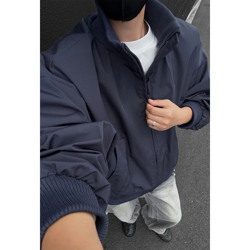 Autumn Jacket Men Fashion Casual Black Jackets Men Japanese Streetwear Hip-hop Loose Bomber Jacket Mens Short Coat M-3XL