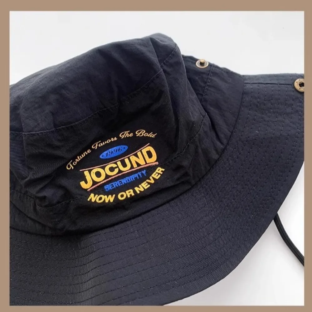 

Fashion Nylon Mesh Fisherman's Hat Quick-dry Waterproof Portable Hiking Cap UV Protection Soft Letter Printed Sun Hat Summer
