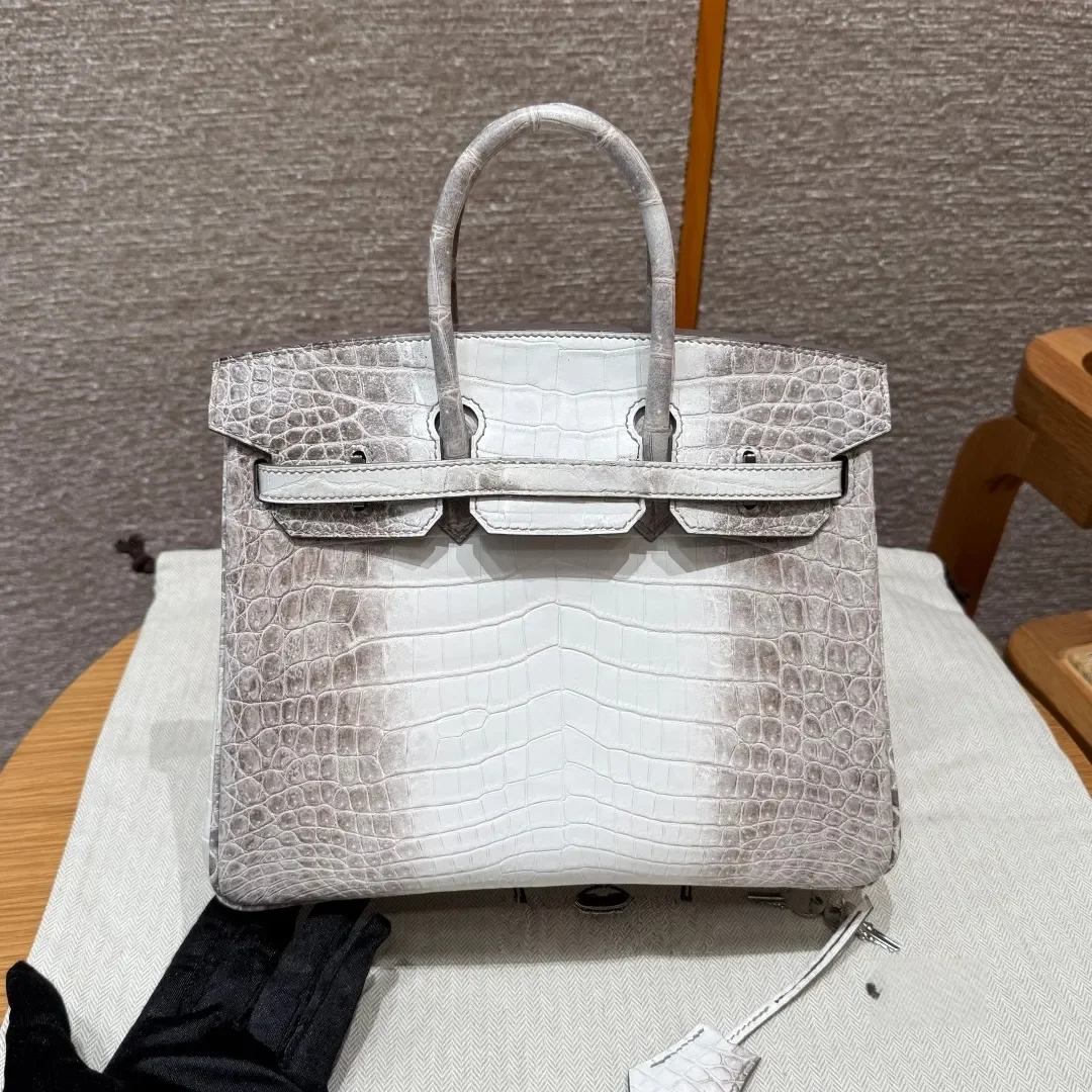 Bolso Birkin de cocodrilo de lujo para mujer: bolso de mano de piel auténtica de alta gama con un diseño clásico e atemporal. YB