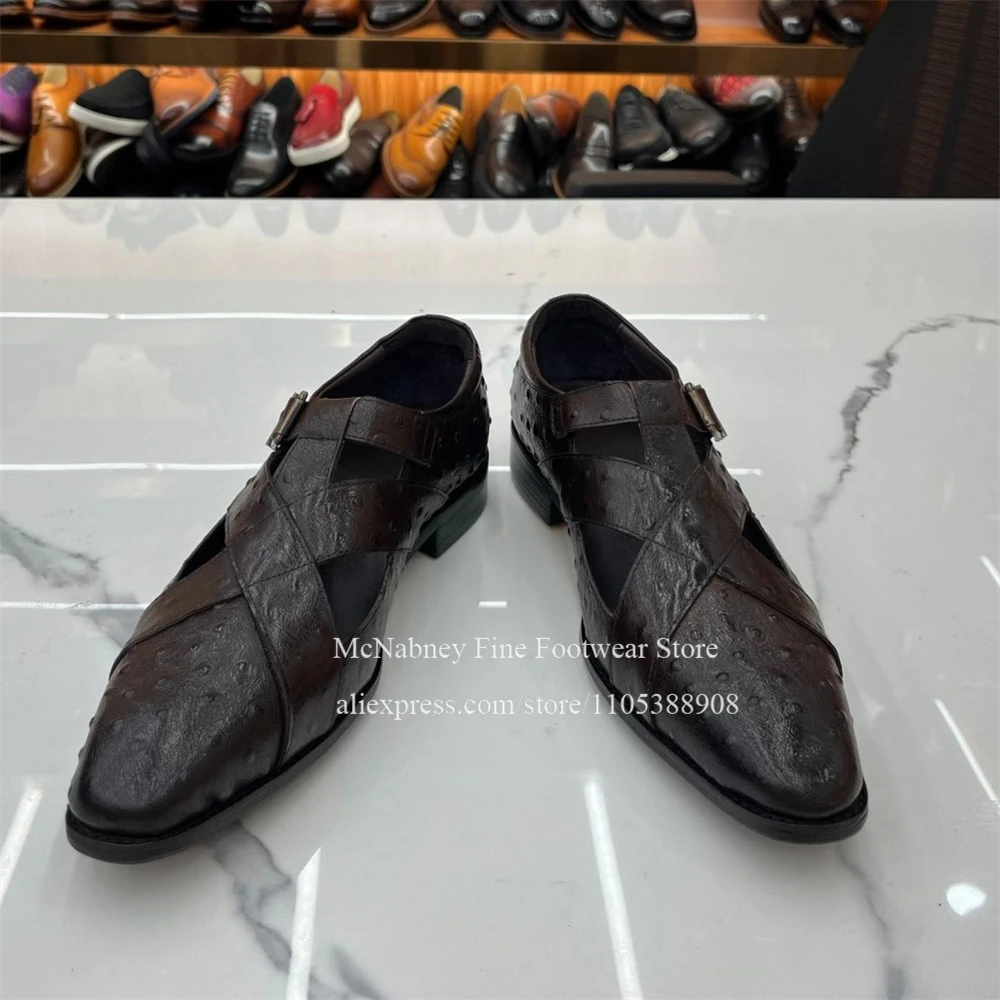 Kahverengi Devekuşu Desenli To - Monk Strap Shoe incelemesi ve fiyatı