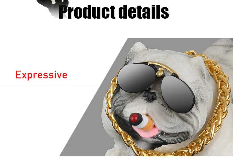 CHIZIYO American Bully Car Dog Ornaments Creative Personality High Grade Car Interior Fashion Simulation Doll Auto Decoration