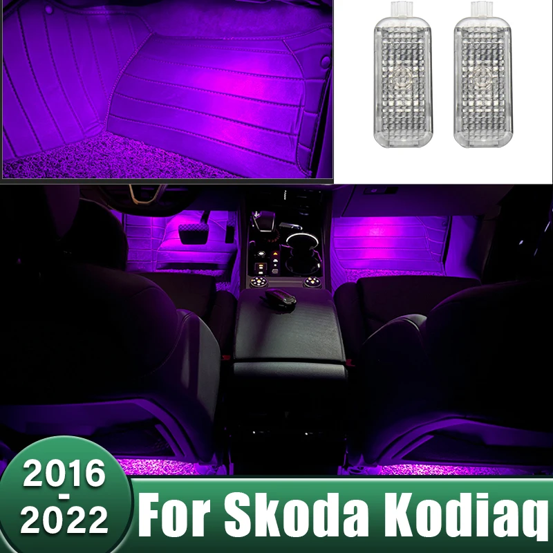 

LED Car Footwell Atmosphere Lamp Interior Atmosphere Light Auto Accessories For Skoda Kodiaq 2016 2017 2018 2019 2020 2021 2022