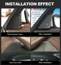 자동차 앞문 트위터 커버, BMW G30 5 시리즈 오디오 트럼펫 헤드 트레블 혼 프레임, 스피커 장식 액세서리 수리