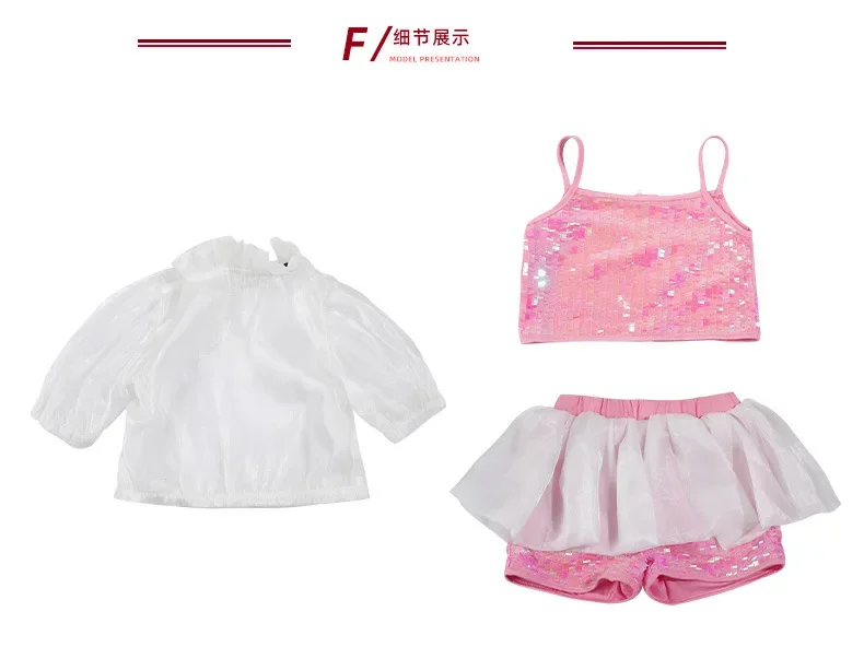 Pailletten-Jazz-Tanzset für Mädchen, Hip-Hop-Bühnenoutfit, Laufsteg-Show-Kostüm mit Glitzer für Kinder und Teenager, Tanzwettbewerbskleidung – Detail 11