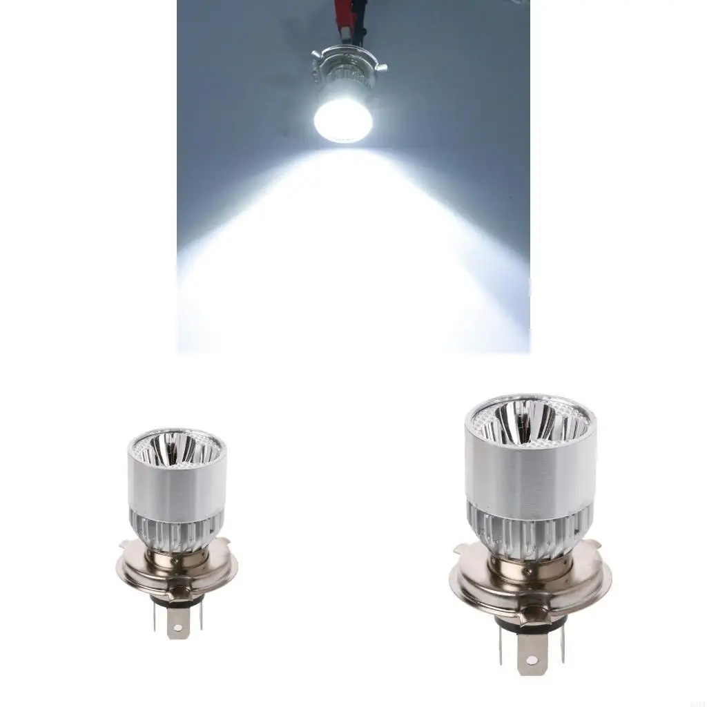 6XDF Universal Motorcycle Headlight Bulb 12-80V H4 3LED Bulb Motorbike Lamp