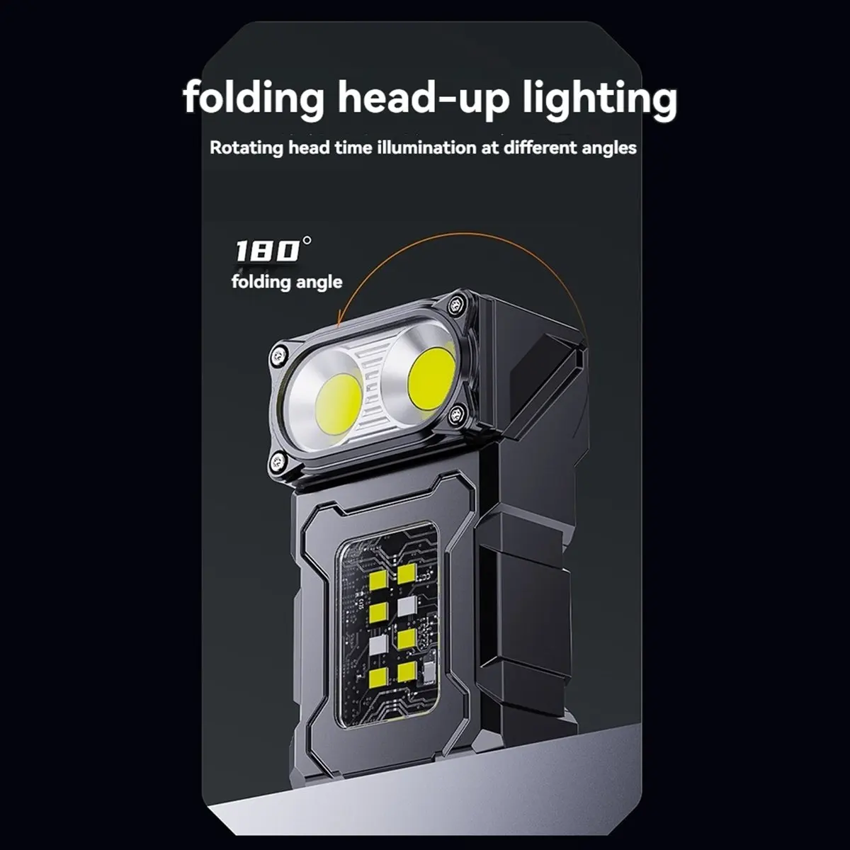 ABMO COB Rechargeable Work Light, Mini Outdoor Flashlight Camping Light, Running Light, Riding Light and Signal Light