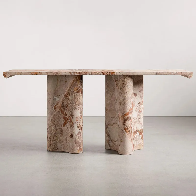 Italian natural marble entrance table Modern simple living room entrance hall strip table Art creative entrance table