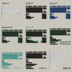 Aifei-Double Shot Keycaps, Aucun profil, ABS Big Set, Split Alice Ansi Layout, Purple Green Key Caps for Wo18th, GBrosHi75 Switches