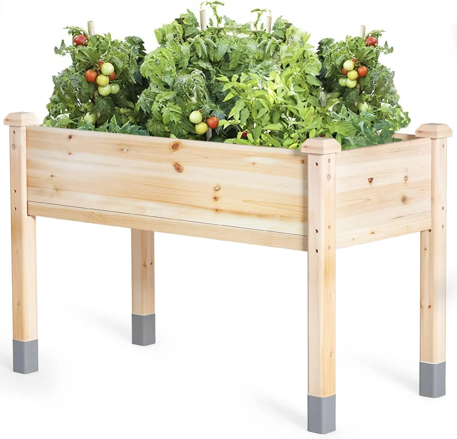 

Elevated Wooden Garden Bed with Legs, 48"L x 24"W, Reinforced Planter Box for Vegetables Flowers Herbs Outdoors