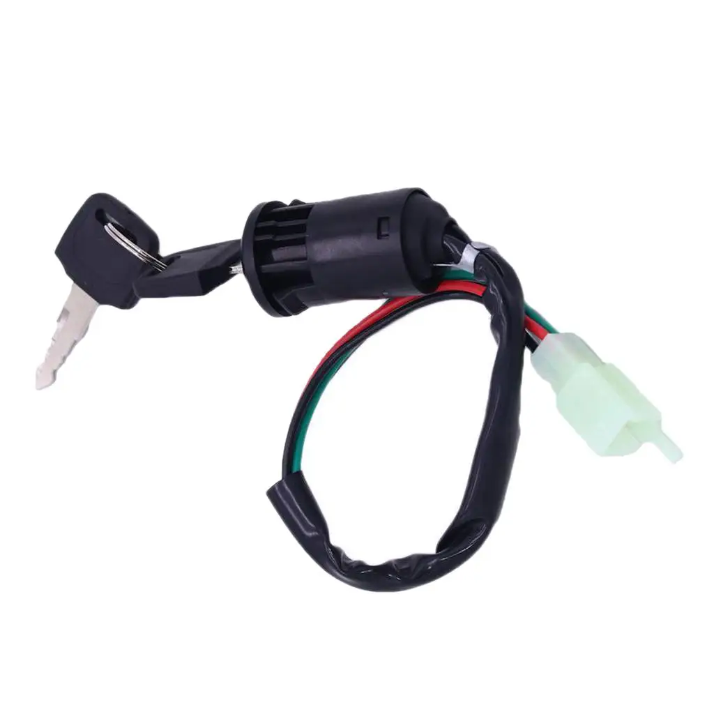MagiDeal Ignition Key Barrel Switch Motorcycle 4 Wire on&Off 110cc Dirt Bike