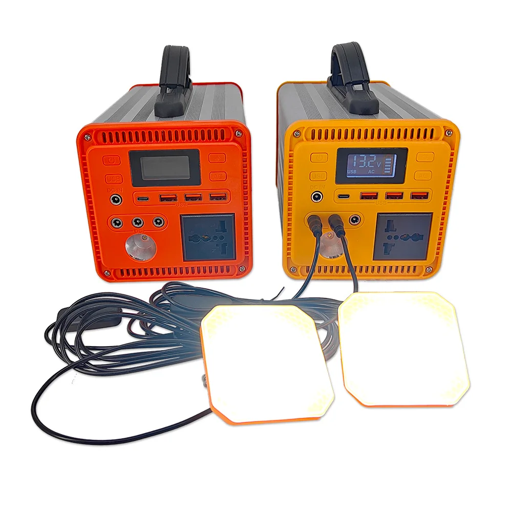 

Portable 200W/300W/500W Solar Home Lighting System Kit With 2 Bulbs For Outdoor Solar Energy Use