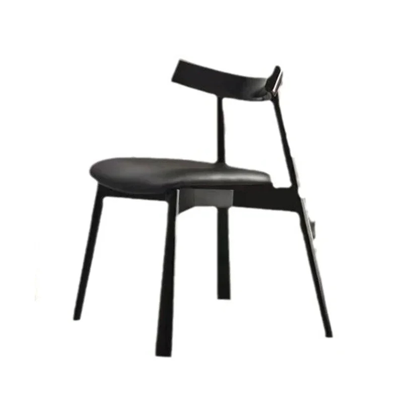 Chaises de salle à manger en cuir marron, chaise d'appoint extérieure, salle à manger, maison, jardin, cuisine, bar, bébé, haut festonné, Gamer