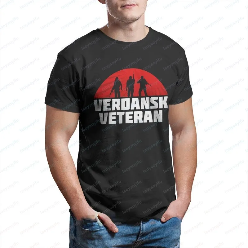 Футболка с графическим рисунком COD Warzone для мужчин, повседневные топы с короткими рукавами Verdansk Veteran, летние удобные футболки Ropa Hombre Camisetas