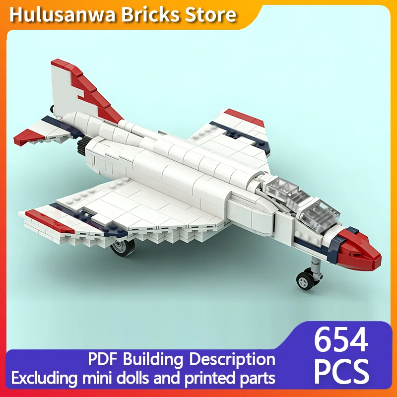 

Современные военные истребители F-4: Модель MOC, конструктор из строительных блоков, военная техника, модульные технологии, подарки, праздничные наборы для сборки, детские игрушки