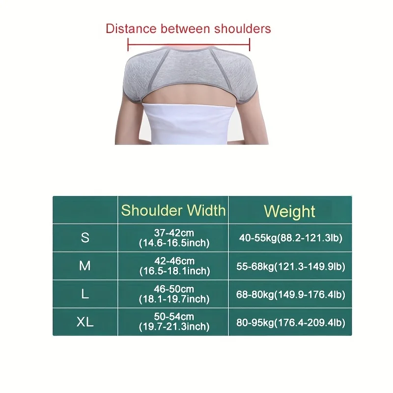 1Pcs Self-heating Shoulder Brace Warmer Shoulder Support Heat Therapy Pad Protector Correction Belt Shoulder Compression Sleeve