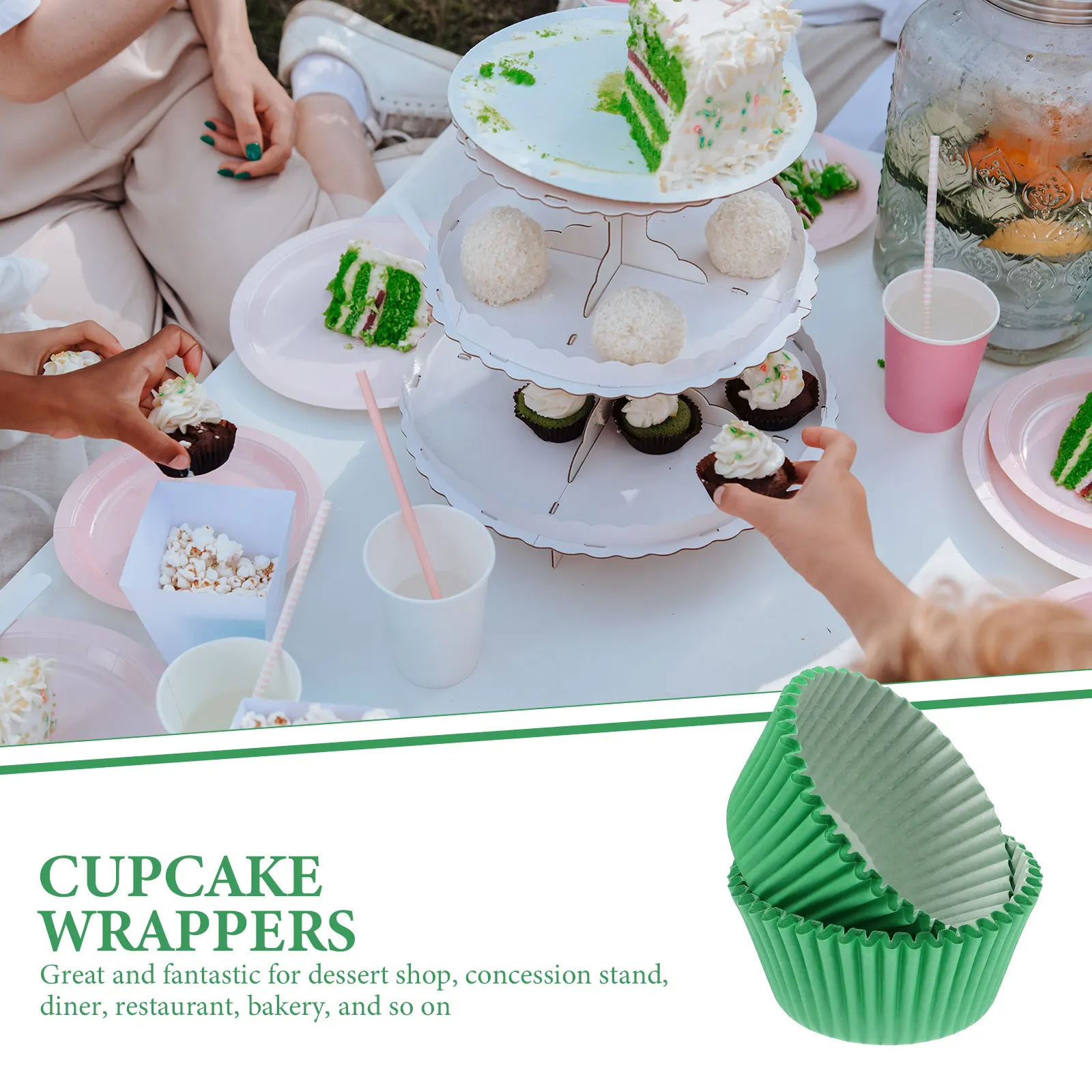 

100 Pcs Dome Colorful Oil Paper Cups Baby Bakeware Jumbo Cupcake Liners Muffin for Baking